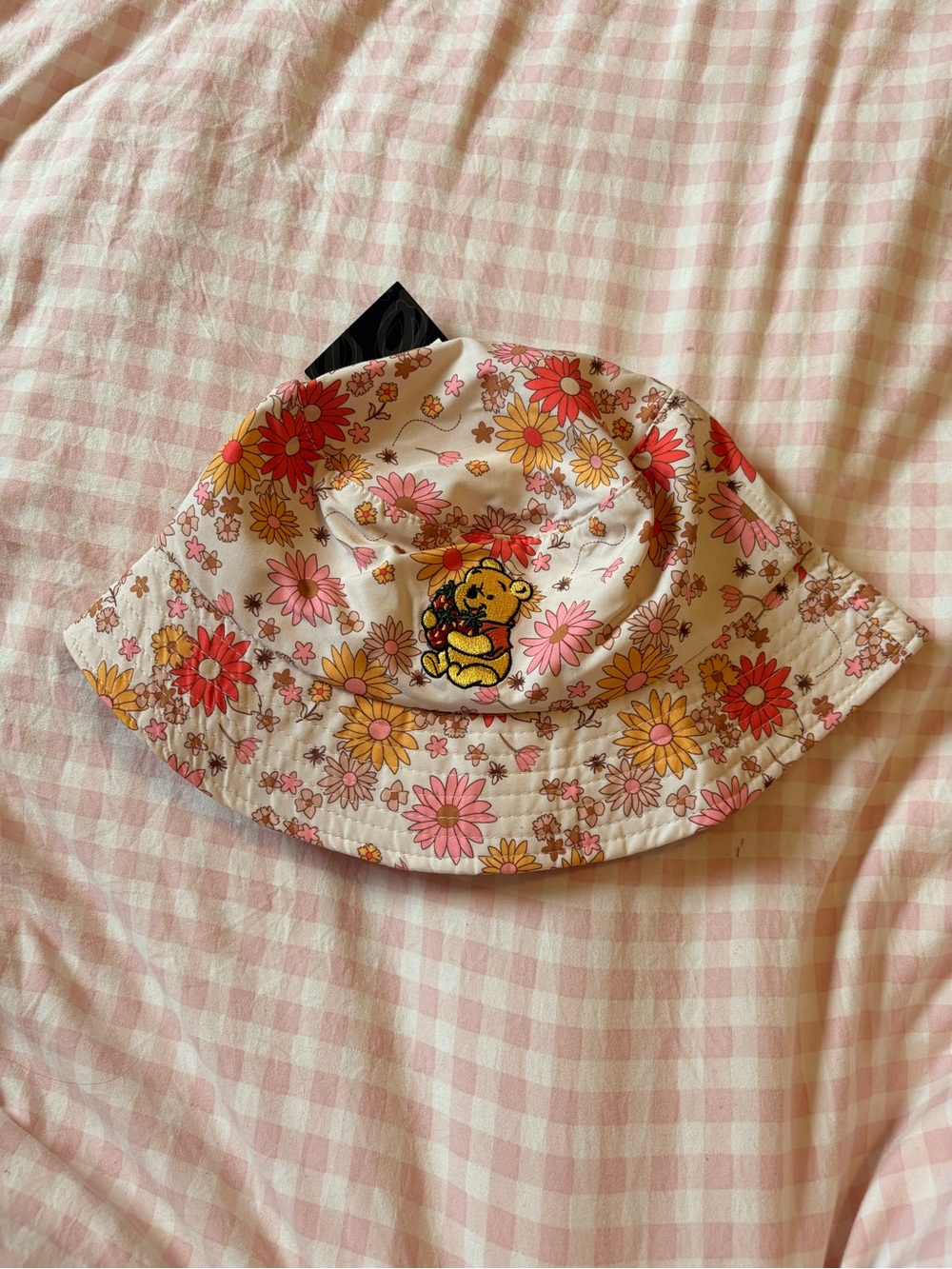 Disney Floral Bucket Hat with Winnie the Pooh- Pink & Yellow